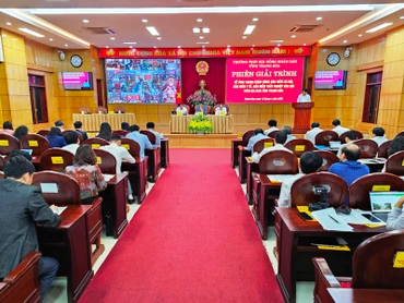 Quang cảnh phiên họp Hội đồng nhân dân tỉnh Thanh Hóa.