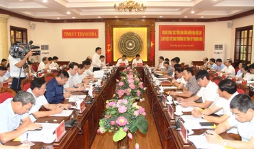 Đoàn công tác làm việc với tỉnh Thanh Hóa.