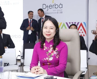 Phó Chủ tịch nước Võ Thị Ánh Xuân dự khai mạc Hội nghị Cấp cao Pháp ngữ lần thứ 18. (Ảnh: TTXVN)
