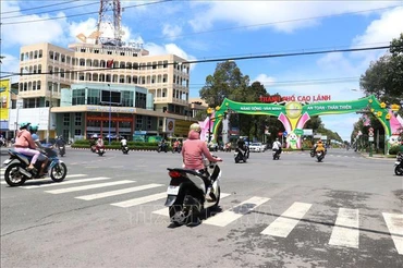 Một góc thành phố Cao Lãnh. (Nguồn: TTXVN)