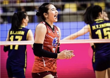 Tay đập nổi tiếng Sasipaporn Janthawisut - thành viên đội tuyển Thái Lan chính thức đầu quân cho đội bóng chuyền Geleximco Thái Bình trong mùa giải 2023. (Ảnh: Sở Văn hóa, Thể thao và Du lịch tỉnh Thái Bình cung cấp)