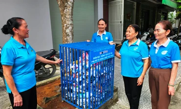 Mô hình "biến rác thải thành tiền" của phụ nữ phường Phú Sơn, thành phố Thanh Hóa.
