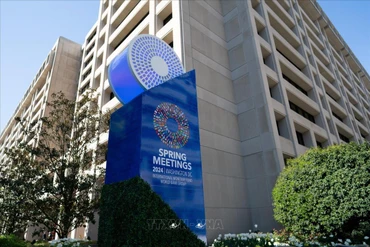 Trụ sở Quỹ Tiền tệ Quốc tế (IMF) ở Washington DC., Mỹ. Ảnh: THX/TTXVN
