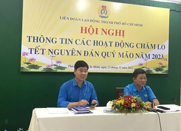 Lãnh đạo Liên đoàn Lao động Thành phố Hồ Chí Minh tại Hội nghị.