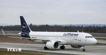 Máy bay của hãng hàng không Lufthansa. (Ảnh: Tân Hoa xã)
