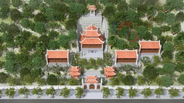Phối cảnh tôn tạo, trùng tu đền Đuổm, xã Động Đạt, huyện Phú Lương, tỉnh Thái Nguyên.