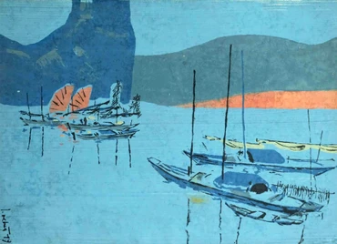 Chiều về. (Tranh Vũ Duy Nghĩa, năm 1985)