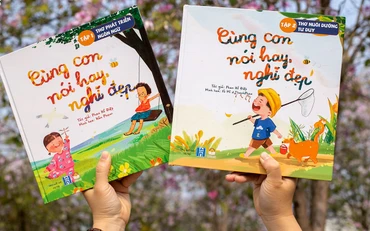 Bộ sách "Cùng con nói hay, nghĩ đẹp". (Ảnh: Lionbooks)