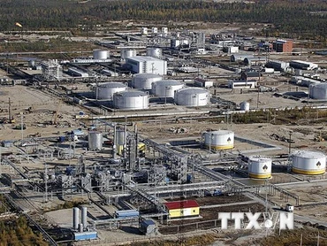Nhà máy lọc dầu Rosneft của Nga ở Gubkinsky, Siberia. (Ảnh: AFP/TTXVN)