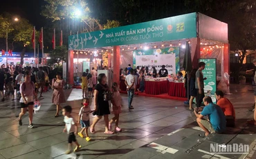 Gian hàng Nhà xuất bản Kim Đồng tại Hội sách Hà Nội 2022.