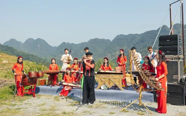 Một chương trình thử nghiệm của Solla Music tại Pù Luông (Thanh Hóa). (Ảnh: Solla Music)