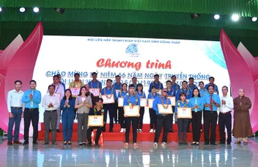 26 gương thanh niên tiêu biểu tỉnh Đồng Tháp được tuyên dương. 