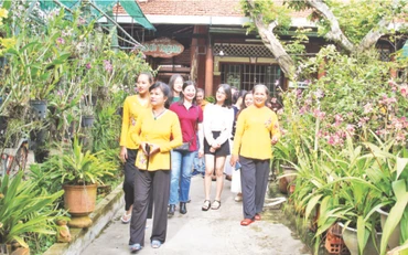 Một homestay tại cù lao An Bình, tỉnh Vĩnh Long.