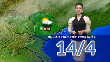 [Video] Dự báo thời tiết trưa ngày 14/4/2025: Thời tiết dịu mát tại nhiều khu vực