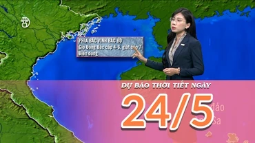 [Video] Dự báo thời tiết ngày 24/5/2025: Mưa dông tại khu vực Bắc Bộ và Bắc Trung Bộ