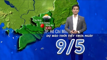 [Video] Dự báo thời tiết trưa ngày 9/5/2025: Nắng nóng gay gắt