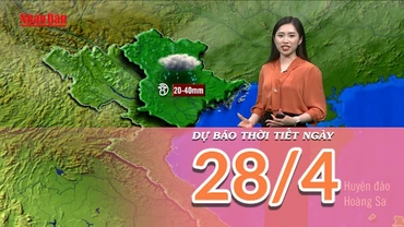 [Video] Dự báo thời tiết ngày 28/4/2025: Không khí lạnh gây mưa