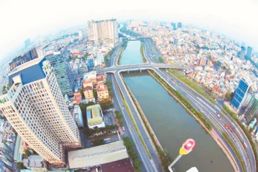Một góc đô thị Thành phố Hồ Chí Minh nhìn từ trên cao. (Ảnh CTV)