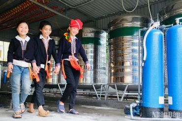 Khu vực nước sạch tại Trường Châu Quế Thượng.