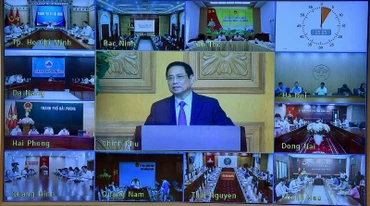 Sáng 30/7, Thủ tướng Phạm Minh Chính chủ trì cuộc đối thoại với hiệp hội, doanh nghiệp Hàn Quốc tại Việt Nam. (Ảnh: TRẦN HẢI)