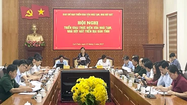Ban Chỉ đạo triển khai xóa nhà tạm, nhà dột nát tỉnh Lai Châu họp bàn giải pháp đẩy nhanh tiến độ xóa nhà tạm.