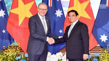 [Ảnh] Thủ tướng Phạm Minh Chính chủ trì Lễ đón Thủ tướng Australia Anthony Albanese 