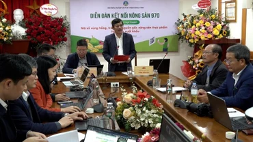Diễn đàn Kết nối nông sản 970 với chủ đề xây dựng cơ sở, mã số vùng trồng, truy xuất nguồn gốc nông sản thực phẩm thúc đẩy xuất khẩu, sáng 7/12.