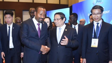 Thủ tướng Phạm Minh Chính và Thủ tướng Ethiopia Abiy Ahmed Ali.
