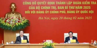 Thủ tướng Phạm Minh Chính và Chủ tịch Quốc hội Trần Thanh Mẫn đồng chủ trì hội nghị.