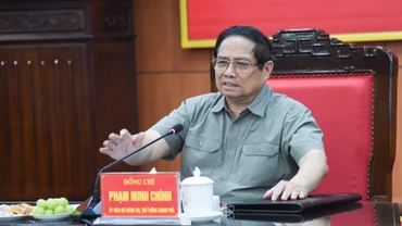 Thủ tướng Phạm Minh Chính phát biểu chỉ đạo tại buổi làm việc.