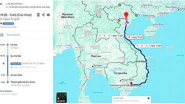 Bán vé tàu qua bản đồ trực tuyến