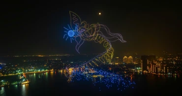 [Ảnh] Drone Lighting tại Hòa nhạc Ánh sáng "họa hình di sản" trên trời đêm Hà Nội
