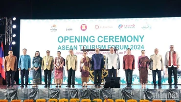 Các đại biểu tại lễ khai mạc Diễn đàn Du lịch ASEAN 2024. (Ảnh: HẢI TIẾN)
