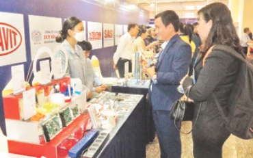 Sản phẩm công nghiệp hỗ trợ tại Ngày hội tìm kiếm nhà cung cấp công nghiệp hỗ trợ năm 2023.