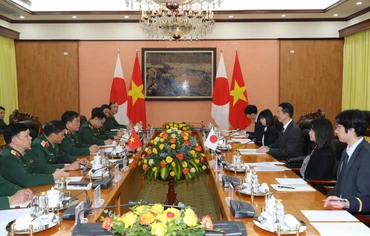 Quang cảnh phiên Đối thoại chính sách quốc phòng Việt Nam-Nhật Bản lần thứ 10. (Ảnh: Trọng Đức)