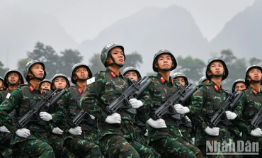 Lực lượng Quân đội tham gia hợp luyện diễu binh, diễu hành kỷ niệm 70 năm Chiến thắng Điện Biên Phủ (7/5/1954-7/5/2024).