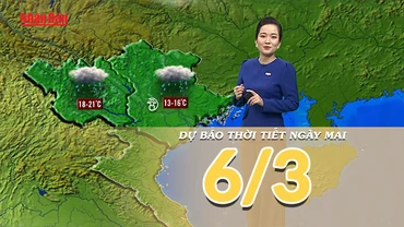 [Video] Dự báo thời tiết đêm nay và ngày mai 6/3/2025