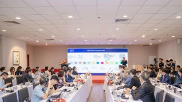 Quang cảnh chương trình “Giao lưu và trao đổi kinh nghiệm giữa các tập đoàn công nghệ hàng đầu thế giới và các nhà điều hành Việt Nam trong lĩnh vực công nghệ lõi 4.0”.