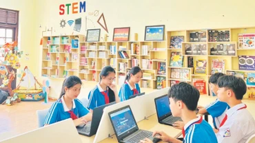 Thư viện thông minh Trường THCS Mạo Khê 2, thị xã Đông Triều.