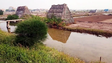 Một số lều muối còn sót lại.