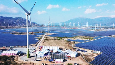 Nhà máy điện gió ở Ninh Thuận.
