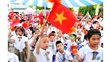 Chào đón năm học mới.