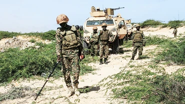 Một nhóm binh sĩ thuộc phái bộ AU đang hoạt động tại Somalia. Ảnh: AP