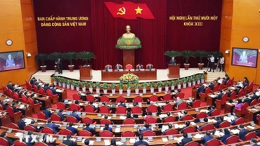 Hội nghị Trung ương 11 diễn ra từ ngày 10-12/4 tại Thủ đô Hà Nội. (Ảnh: TTXVN)