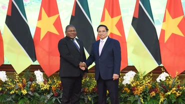 Thủ tướng Phạm Minh Chính đón Tổng thống Cộng hòa Mozambique Filipe Jacinto Nyusi.