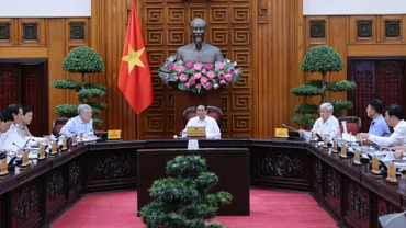[Ảnh] Thường trực Chính phủ làm việc với Ủy ban Trung ương Mặt trận Tổ quốc Việt Nam về xóa nhà tạm, nhà dột nát
