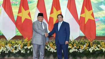 Thủ tướng Phạm Minh Chính và Tổng thống đắc cử Indonesia Prabowo Subianto.