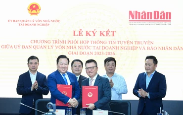 Báo Nhân Dân và Ủy ban Quản lý vốn nhà nước tại doanh nghiệp ký kết chương trình phối hợp thông tin, tuyên truyền