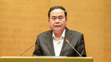 Chủ tịch Quốc hội Trần Thanh Mẫn phát biểu khai mạc hội nghị. (Ảnh Duy Linh)