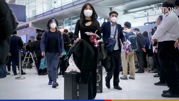 Các nhóm du khách Trung Quốc tại sân bay Suvarnabhumi-Thái Lan. (Ảnh: The Nation)